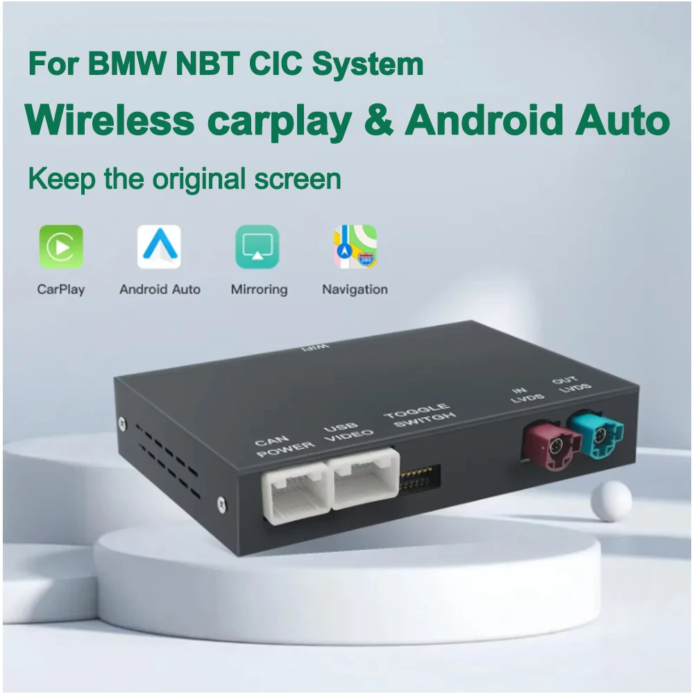 Wireless CarPlay Android For BMW NBT CIC System For BMW 1 2 3 4 5 6 7 Series X1 X3 X4 X5 X6 MINI F56 F15 F16 F25 F26 F48 F01 F10