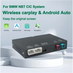 Wireless CarPlay Android For BMW NBT CIC System For BMW 1 2 3 4 5 6 7 Series X1 X3 X4 X5 X6 MINI F56 F15 F16 F25 F26 F48 F01 F10