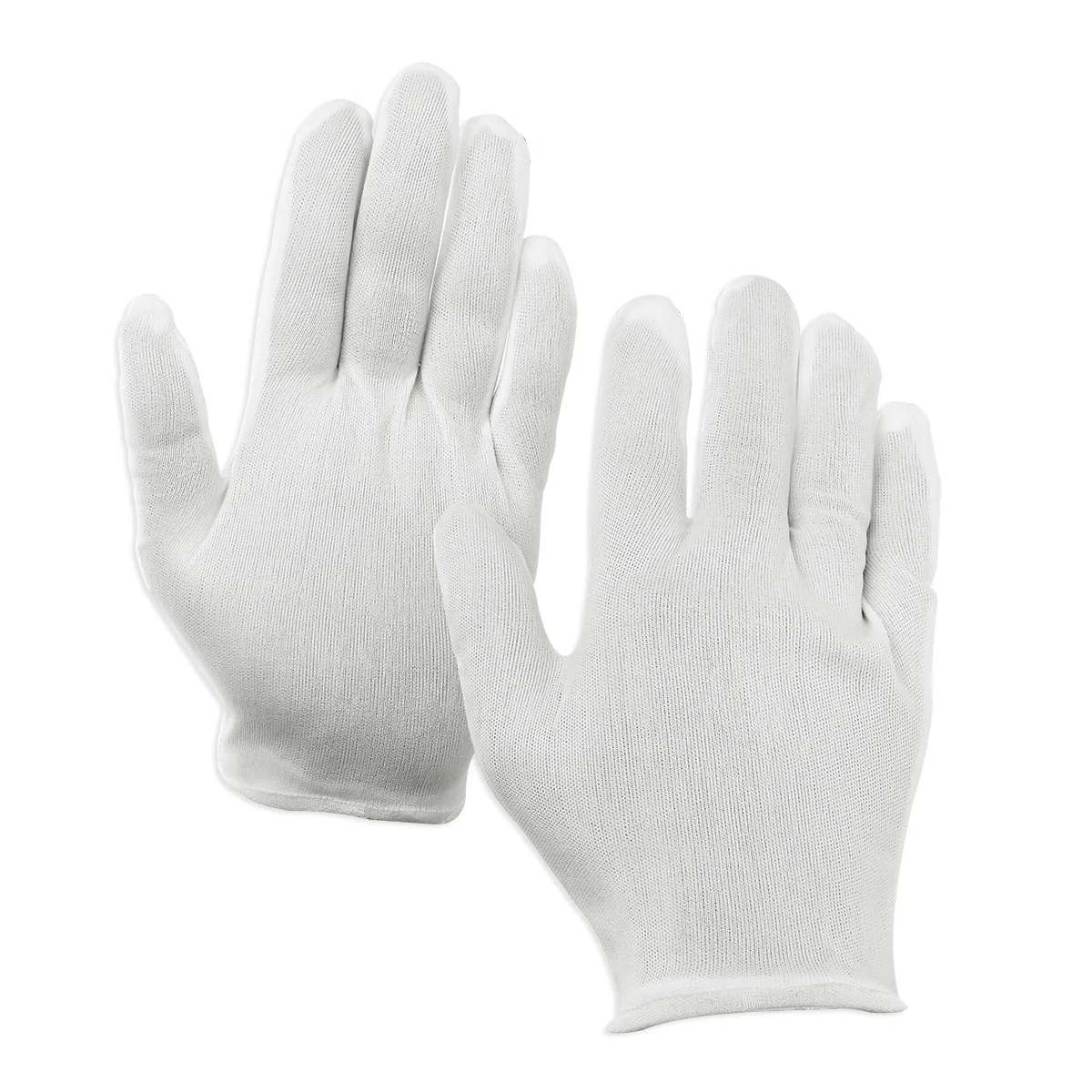 

8pcs White Nylon Gloves Lightweight Film Handling Glove For Coin Slide Picture Protection Reusable Protective