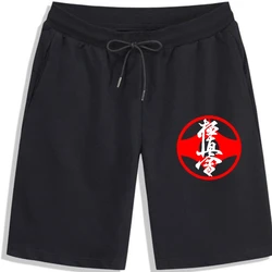 Masutatsu Oyama Kyokushin Karate Kanji Logo Men's Black Shorts Pure Cotton Summer Men's Shorts for Men Cotton Luxury Cool Newest