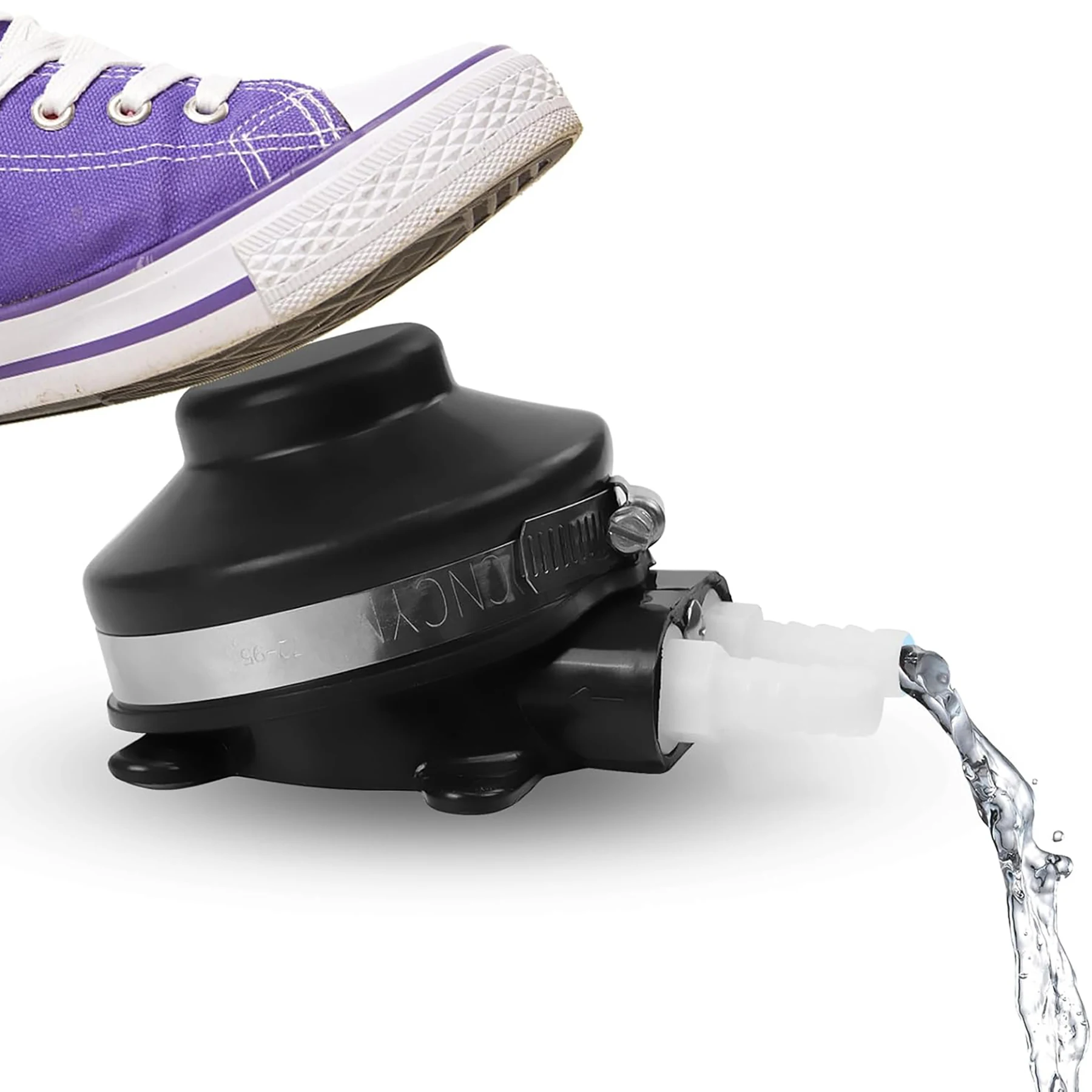 

Marine Foot Water Pump Suitable for 1/2" Flexible Hose Made Self-Priming for Marine RV Boat Bilge Galley Pump Toilet Wash Basin