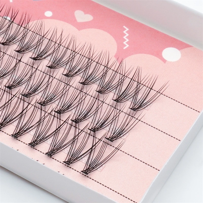 10D Eyelash cluster 1 Box/60 Bunches Mink Eyelashes Natural 3D Russian Individual Eyelash extension Makeup Tool Lashes Wholesale