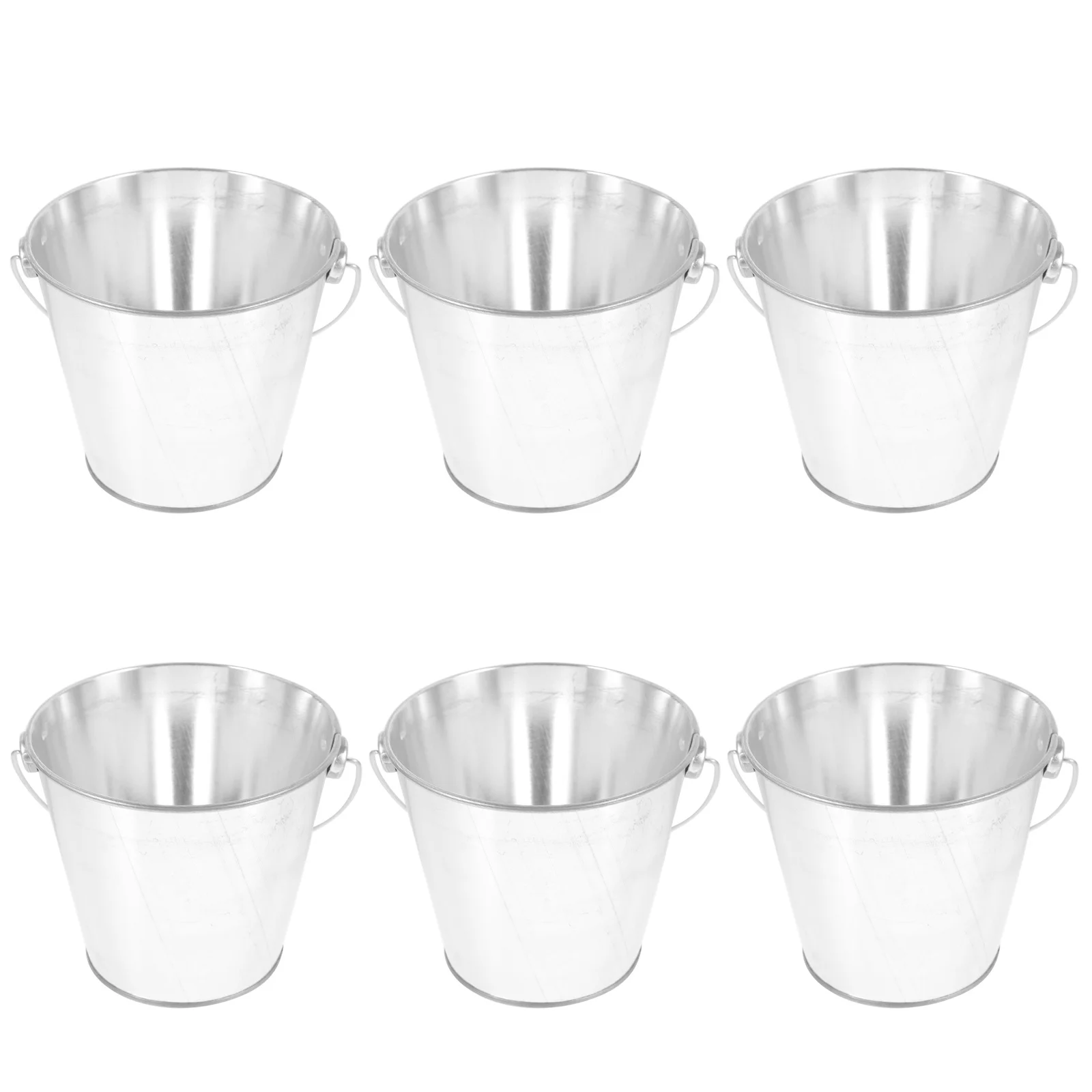 

6Pcs Snacks Storage Barrel Delicate Tinplate Bucket for Sweets Fried Chicken Ice Convenient Food Holder Ideal for Bar Kitchen