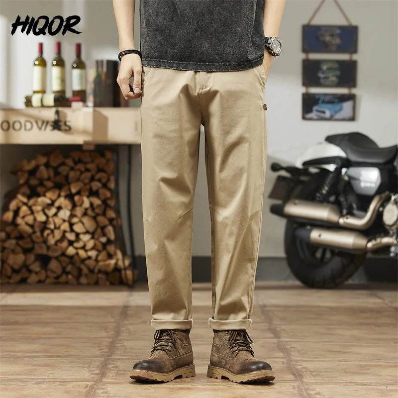 HIQOR Spring Summer Trousers For Men New In Retro Cargo Pants Man Thin Trousers Outdoor Pantalones Cargo Breathable Baggy Pants