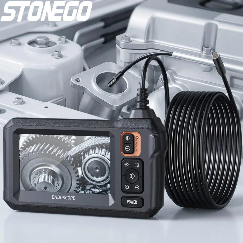 

Эндоскоп 1080P HD с Wi-Fi и 4,3-дюймовым дисплеем, двойной головкой, аккумулятором 2600 мАч, инструмент для автодиагностики, кабель 1м/5м/10м для использования в автомобиле