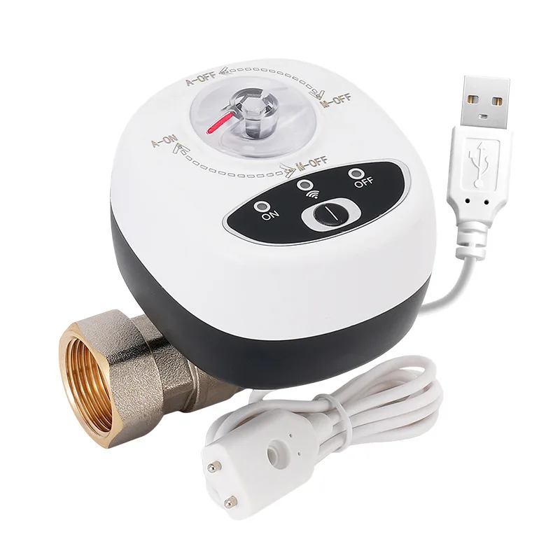 Tuya WiFi Smart Water Valve APP Remote Control Built-in Water Leakage Sensor DN15/20/25 Timing & Voice Control Work With Alexa