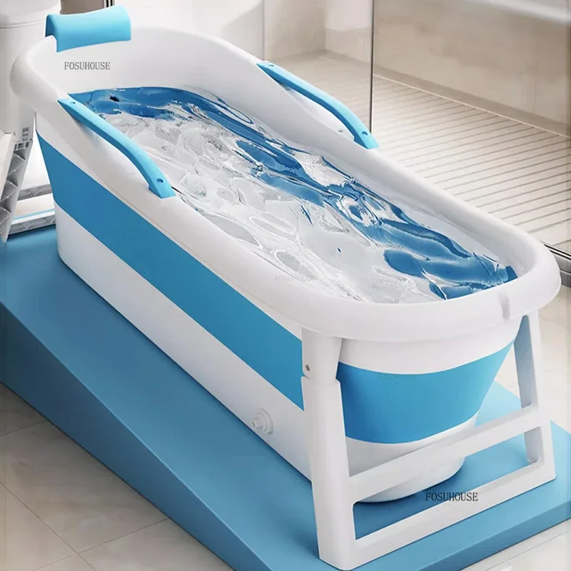 Modern Home Hot Tub Adult Foldable Portable Bathtubs Thickened Plastic Ice Bath Bucket Simple Full Body Designer Swimming Pool