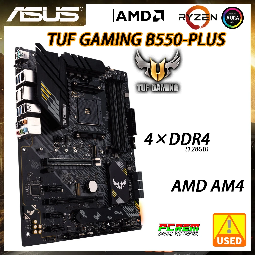 

ASUS B550 Motherboard TUF GAMING B550-PLUS Supports Ryzen 5 5600G 5600/Ryzen 7 5700x3d 5800x3d 5700x 5800x 3800x/Ryzen 9 5900X