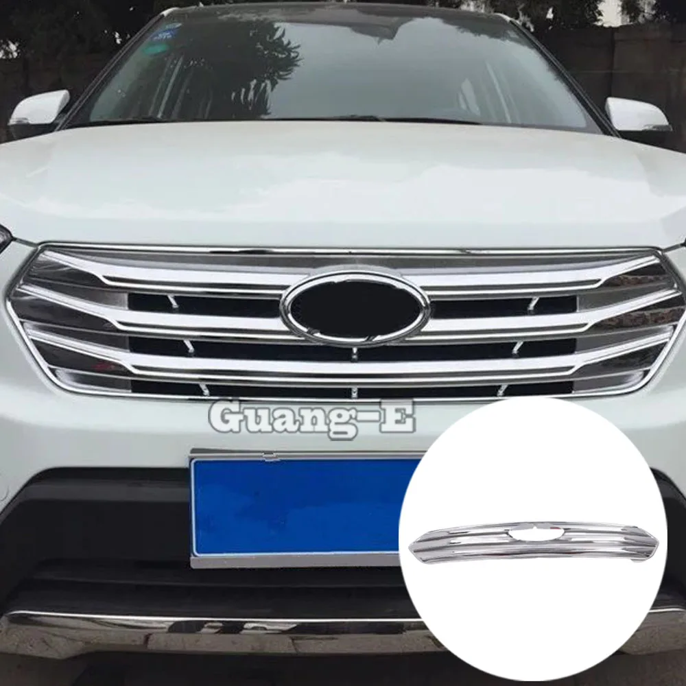 For Hyundai Creta IX25 2014 2015 2016 2017 2018 2019 Protection ABS Chrome Trim Front Up Grid Grill Grille Molding Hoods Parts