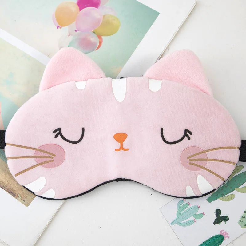 Cartoon Cute Plush Sleeping Eye Mask Sleeping Eye Mask Ice Pack Children's Eye Mask Breathable Lunch Break Blackout Eye Mask