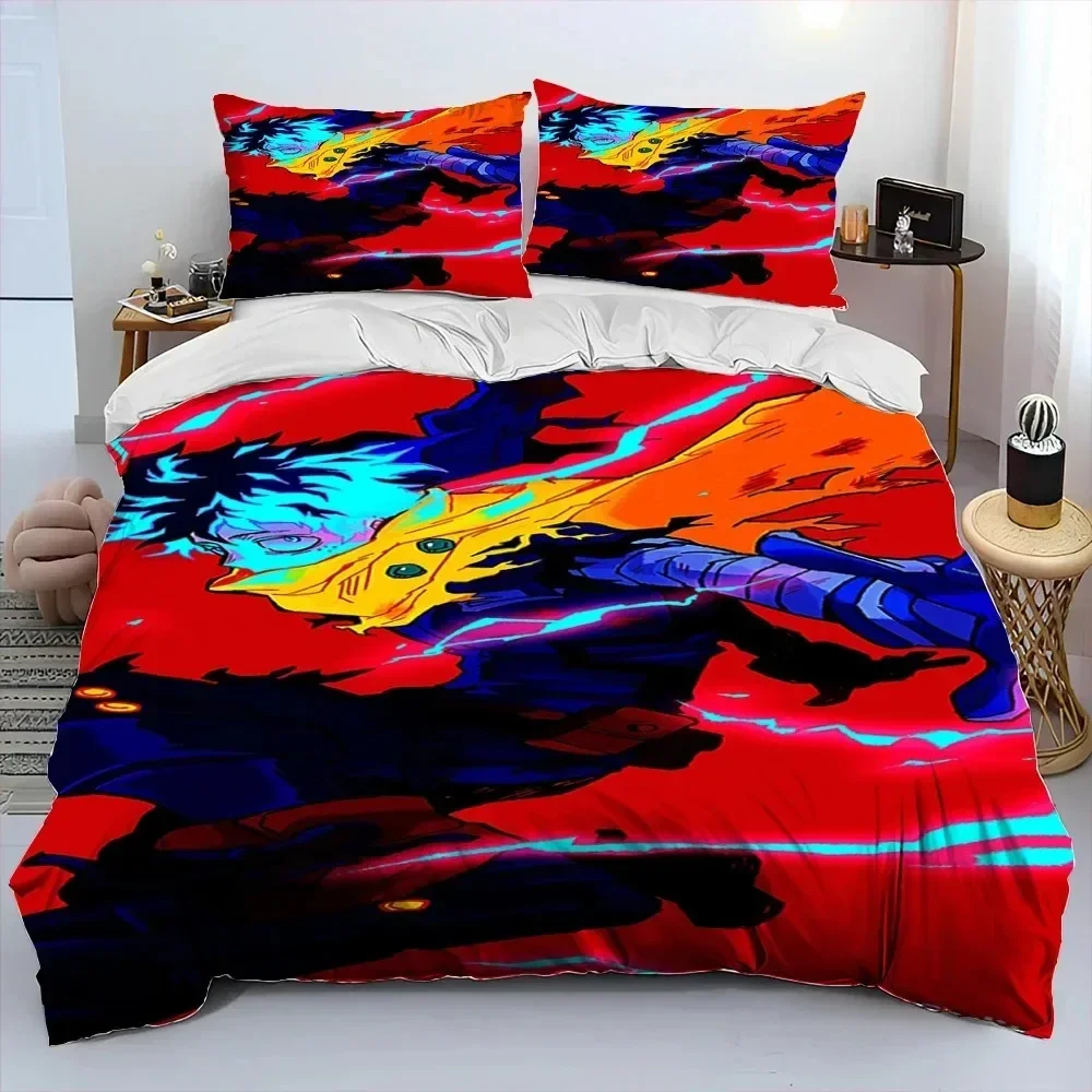 Ensemble de literie Anime My Hero Academia Izuku Deku, housse de couette et taie d'oreiller pour garçons et filles, taille Twin Queen, pour enfants et adultes