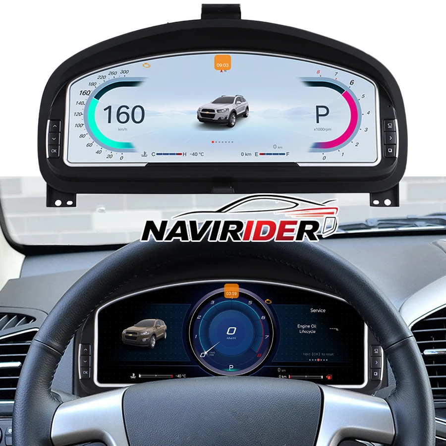 Wireless Carplay For Chevrolet Captiva 2012-2017 Smart Instrument Cluster Dashboard Virtual Cockpit Tachometer Odometer 12.3