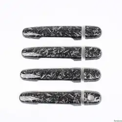 For Toyota Caldina T240 MK3 2002~2007 Forged Pattern Carbon Fiber Chrome Car Door Handle Cover Trim Styling Accessories