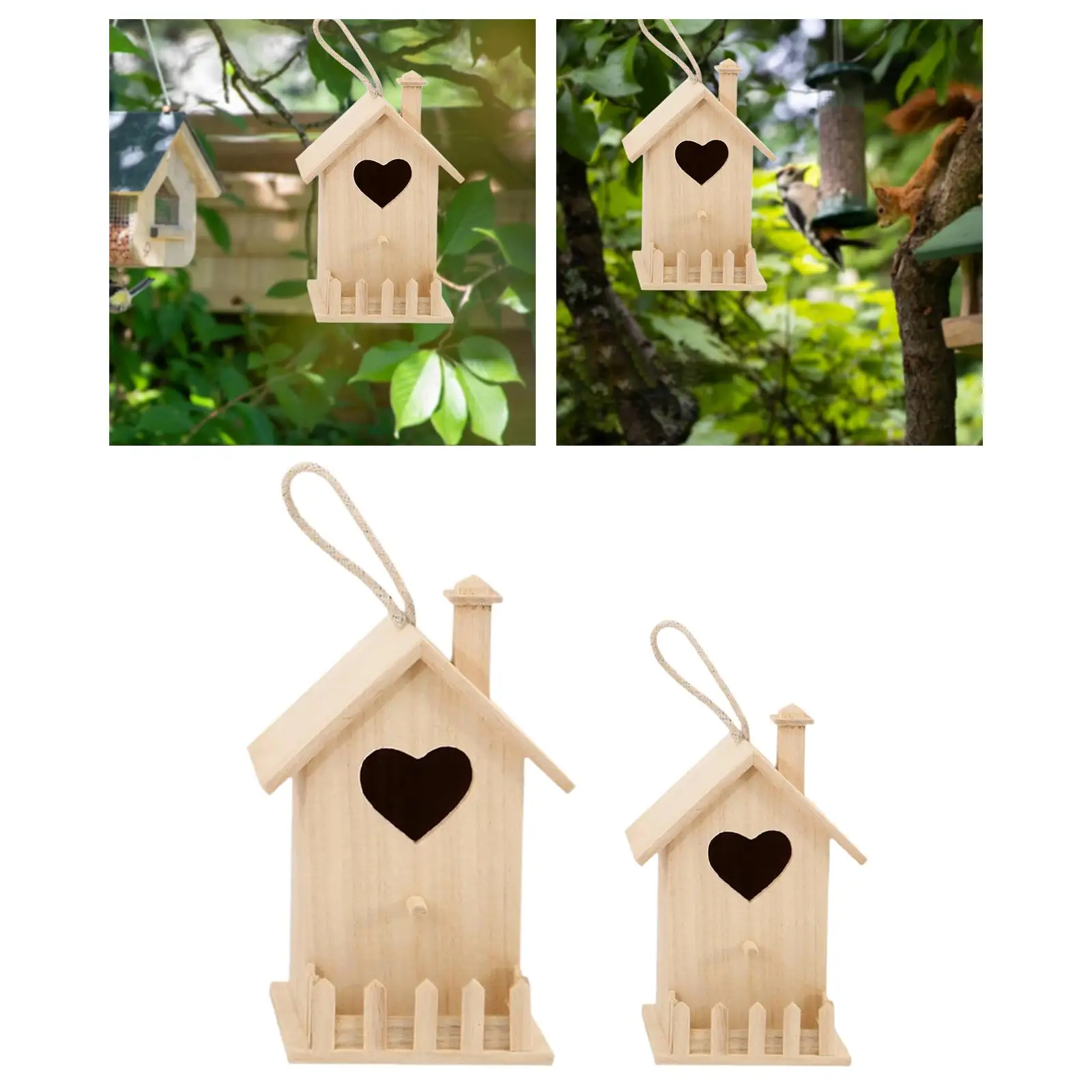 

Миниатюрный деревянный домик для птиц, подвесной набор для самостоятельной сборки, уличная гнездовая ячейка для сада и двора
