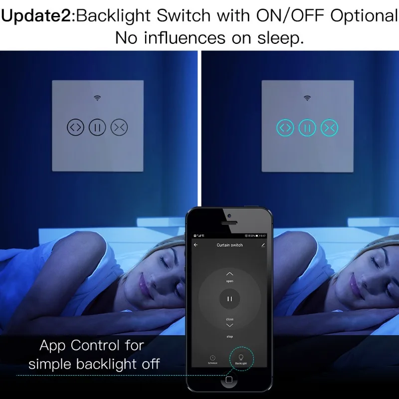 Zigbee Smart Home Curtain Switch App Timing Touch Roller Shutter Motor Smart Switch