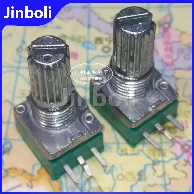 10PCS RK097N Type Single Sealed Potentiometer 3Pins B1K B2K B5K B10K B20K B50K B100K B200K Flower Shaft Length 15MM