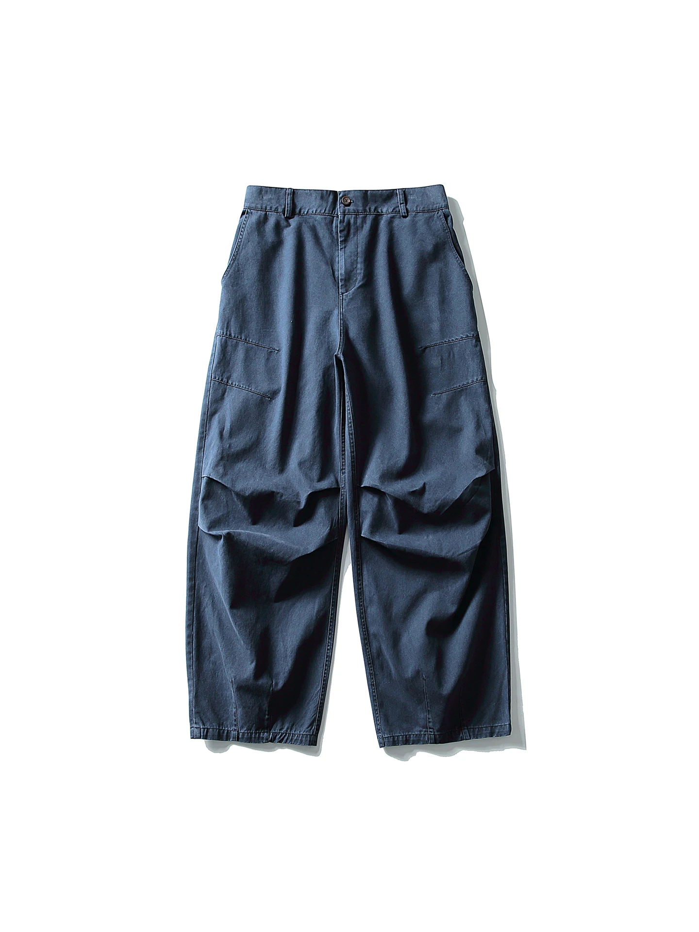 

Retro Japanese Sle Pure Cotton Waed Cargo Straight Leg Pleated Loose Wide Leg Casual Long Pants Youth Spring Faion