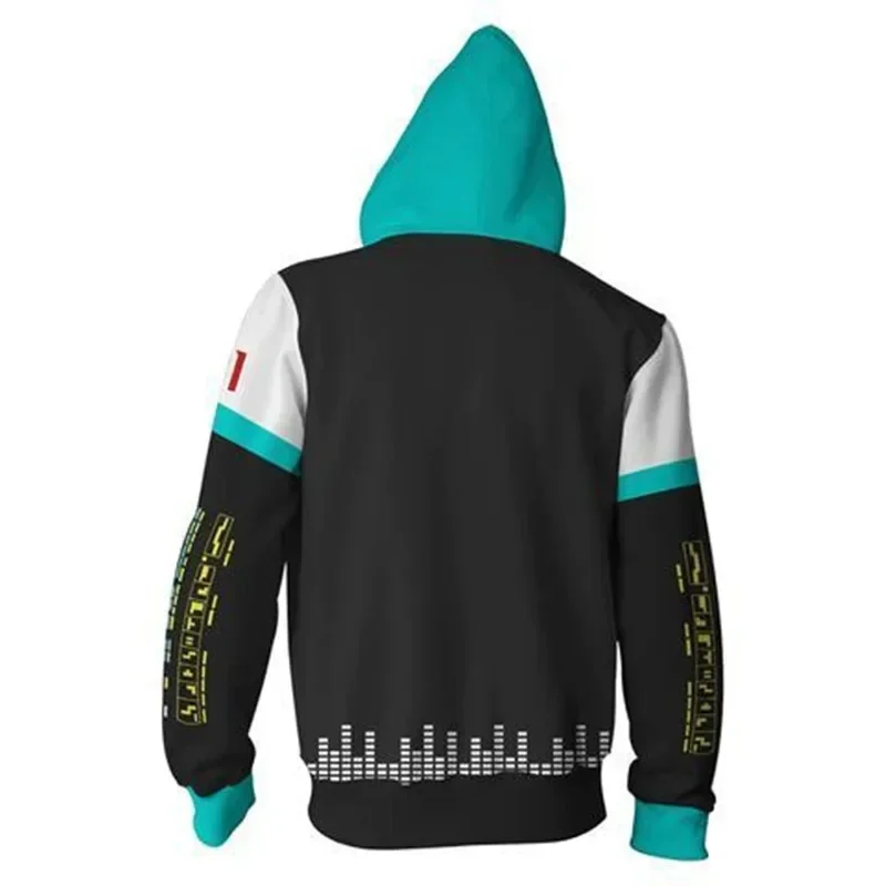 AA Anime Miku men and women cotton cardigan zipper hooded cosplay hoodies sweatshirt Harajuku winter Jack Christma 2025 New