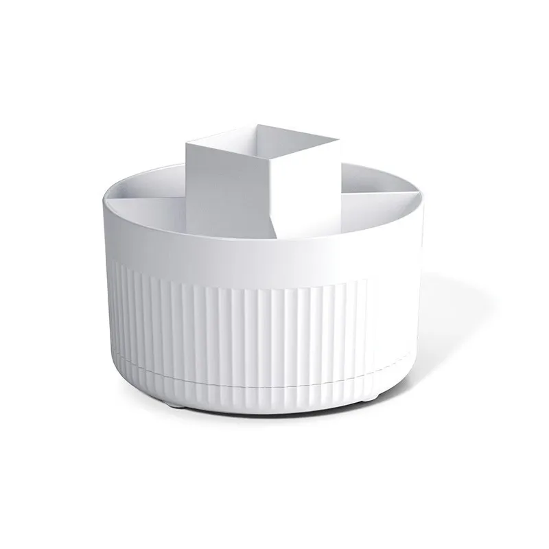 360 °   حاوية تخزين فرشاة المكياج الدوارة على الطاولة، رف مستحضرات التجميل، فرشاة ظلال العيون، حامل قلم أحمر الشفاه