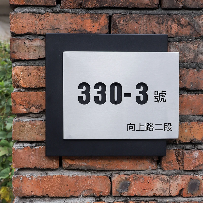 

Metal hollowed-out light box billboard storefront sign illuminated letters house number