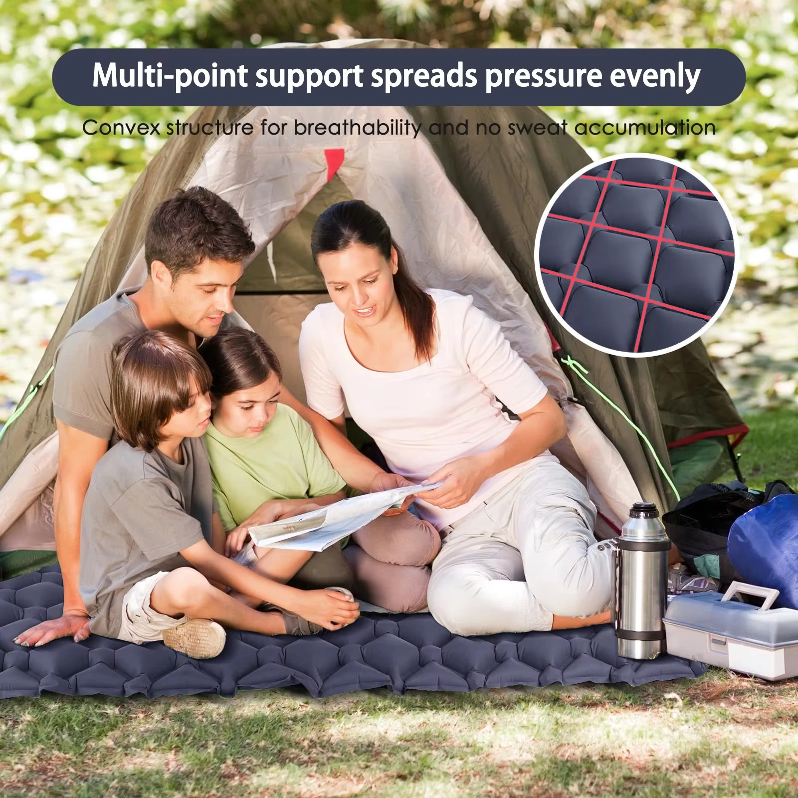 

Надувной матрас для кемпинга с насосом и подушкой, ультралегкий, компактный, складной, для походов, пеших прогулок и путешествий