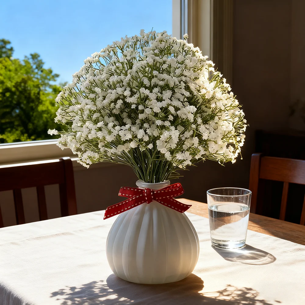 10/20/30 قطعة جيبسوفيلا باقة زهور التنفس الاصطناعي لزفاف العروس الديكور ديكور المنزل حلية الزهور وهمية DIY بها بنفسك الهدايا