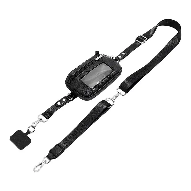 

With Zippered Pouch Detachable Phone Lanyard Wrist Strap Nylon Adjustable Phone Strap Fashion Crossbody PhoneLanyard with Wallet