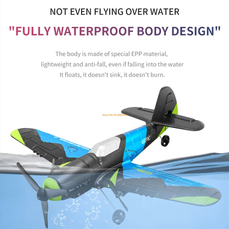 35CM Hand Throw Airplane 300M Radio Control RC Glider Simulation Model Controlled LED Lighting Waterproof Remote Control Plane