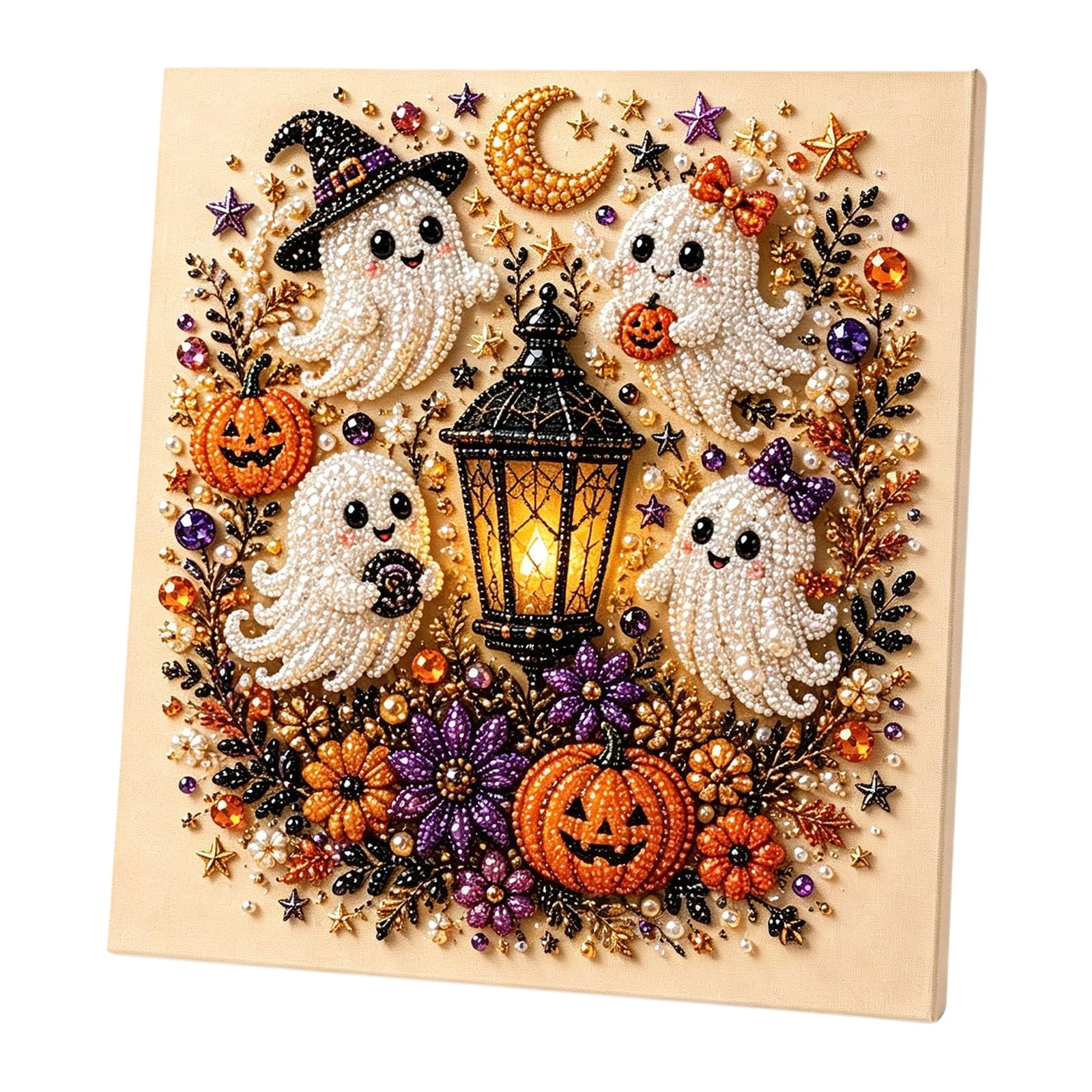 DIY Halloween Gerahmtes Diamant-Perlen-Malset 20x20cm Perlen-Diamant-Kunstset Perlen-Diamant-Malset für Erwachsene Heimdekoration – Detail 13
