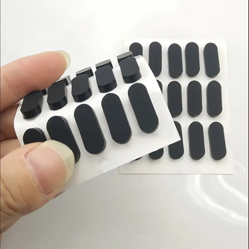 

Black Oval Silicone Rubber Self-Adhesive Foot Pad, Anti Slip And Shock-Absorbing Protection Cushion Pad