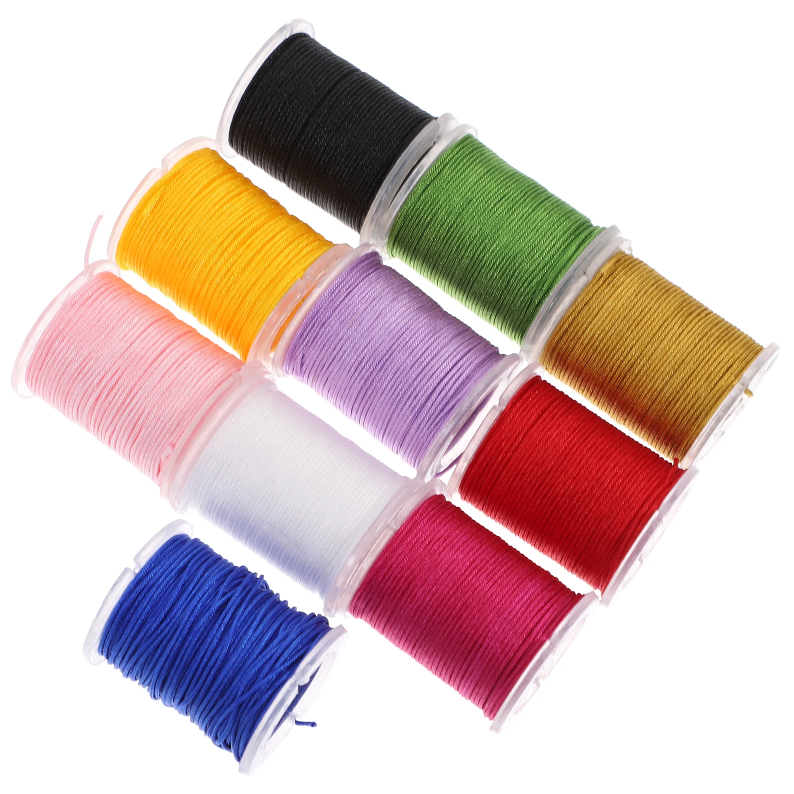 

10pcs 10 Colors Nylon Cords 32.8 Feet for Jewelry Making Jewelry Making Cord Crafts Beading Threads Supplies Accessories