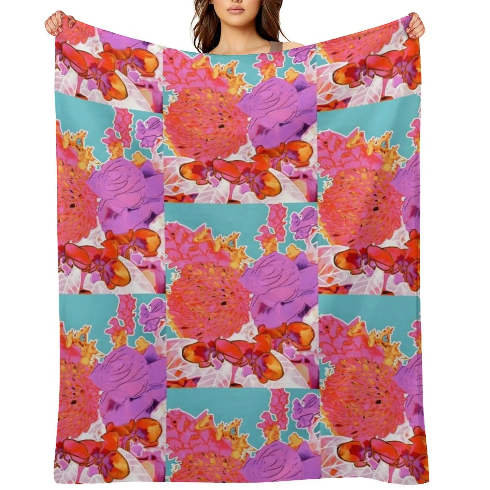 

Fresh bunch candy Throw Blanket christmas gifts Nap Flannel Decoratives Blankets