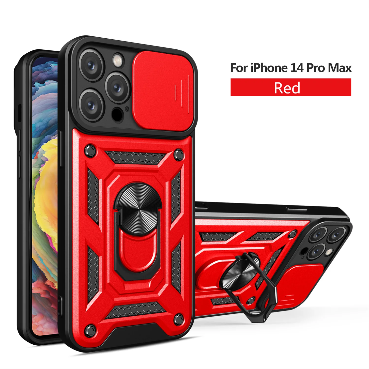 Ring Ständer Halter Rüstung Fällen Für iphone 14 ProMax Fall Anti-Fingerprint Stoßfest Magnetische Für iphone 14 ProMax Abdeckung