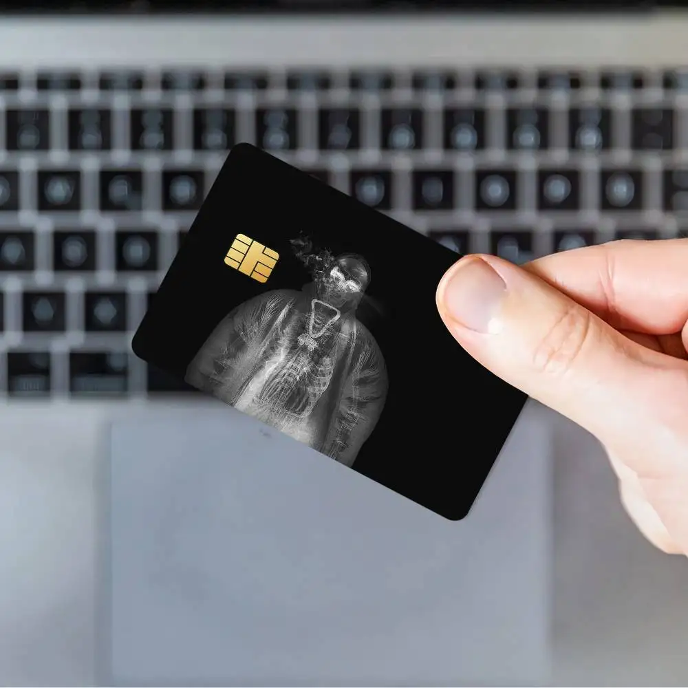 ملصقات جلدية لبطاقة الائتمان لمغني الراب Y-Yeat لبطاقة البنك والحافلة المتروية هدية مقاومة للماء