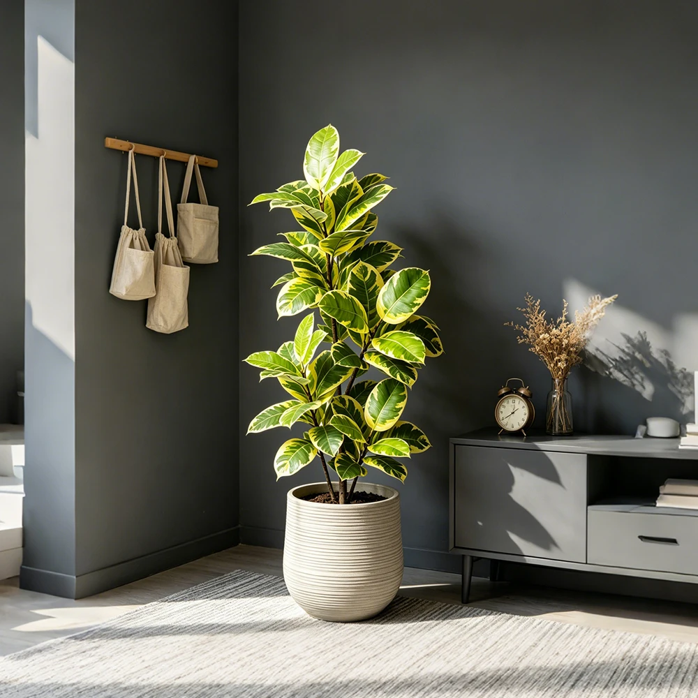 Sztuczne rośliny gumowe o duży – Rubber Plant Ficus recenzja i cena