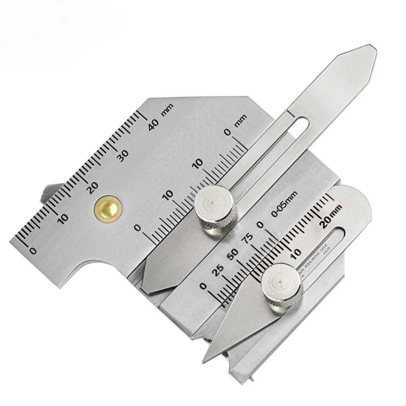 Welding Inspection Ruler 0-40mm Weld Gauge for Groove Angle Bite Depth Measuring Tool Welder Inspection Kit