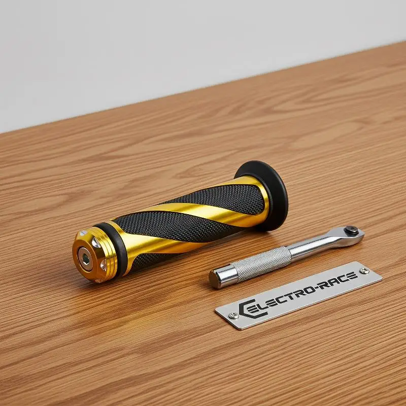 Universal Aluminum Alloy Motorbike Handlebar Grips Non Slip Sweatproof Rubber for Off Road Motorcycle Daily Riding