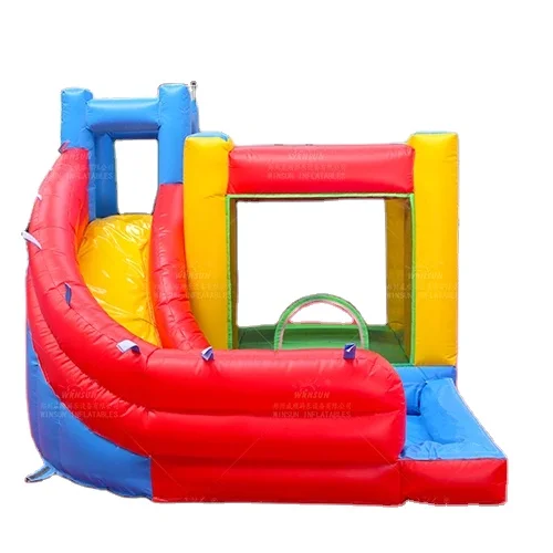 2024 Inflatable Slide Castle Inflatable Bouncer Kids Children Small Water Slide with Castle