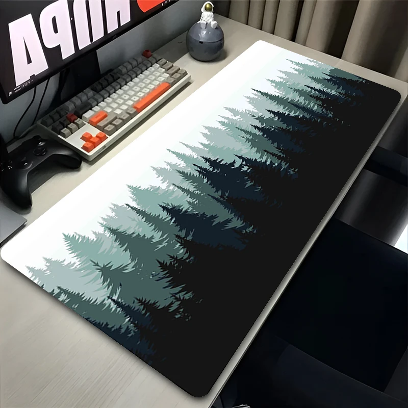 

Mouse Pad PC Gaming Accessories Mousepad Laptop Green Forest Trees Anime Keyboard Pad Computer Gamer Extended Desktop Mouse Mat