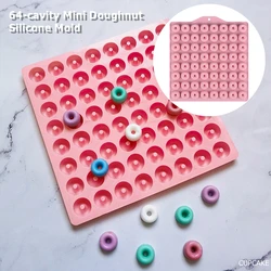 Mini Doughnut Food Grade Silicone Mold 64 Cavities Small Donut Chocolate Jelly Cookie Fudge Handmade DIY Mold Baking Tool