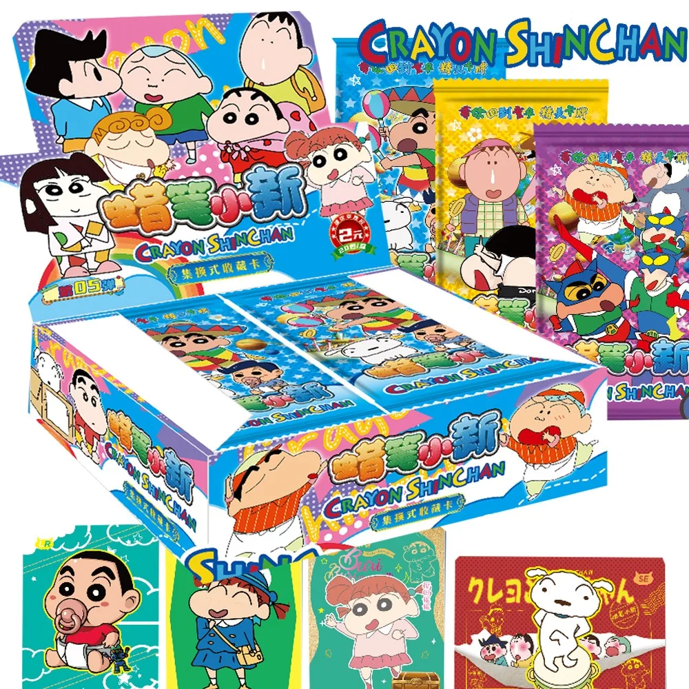 

Genuine Crayon Shin-chan Collection Card For Kids Anime Protagonist Nohara Shinnosuke Collectible Cards Children's Christmas Toy