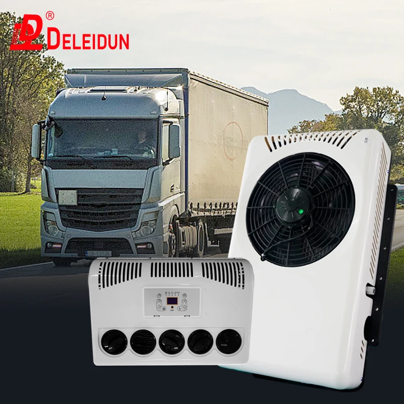Camión Batería Apu 12v 24v Dc Split Aire Acondicionado Tractor Estacionamiento Camión Dozer Van Semi Aire Acondicionado