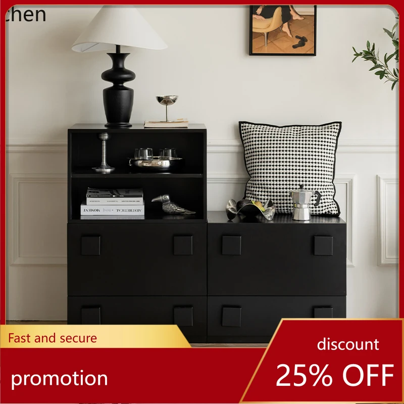 

HXL Nordic simple small apartment living room combination bookcase floor storage lattice cabinet