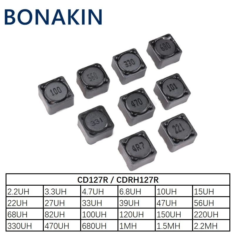 10 Stück smd Induktor cd127r cdrh127r Leistungs induktivität 2,2 uh 3,3 uh 4,7 uh 6,8 uh 10uh 15uh 22uh 33uh 47uh 68uh 100uh 150uh 220uh 330u