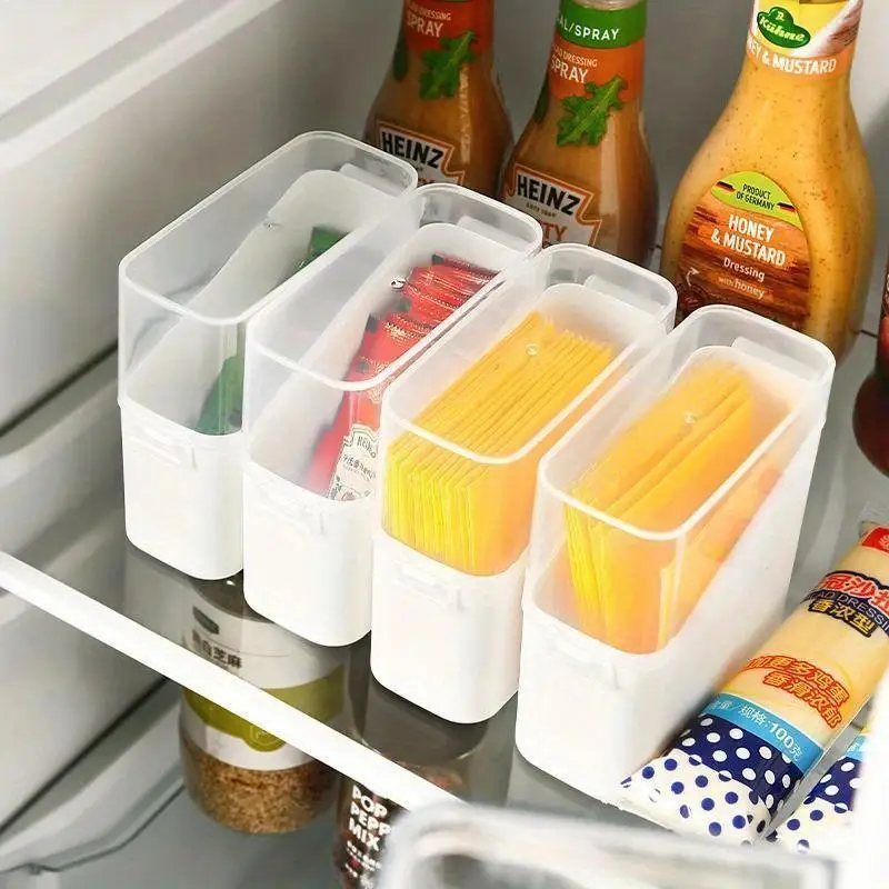 Creative Cheese Slice Storage Box Refrigerator Cheese Slice Butter Preservation Box Coffee Tea Bag Storage Organization Box