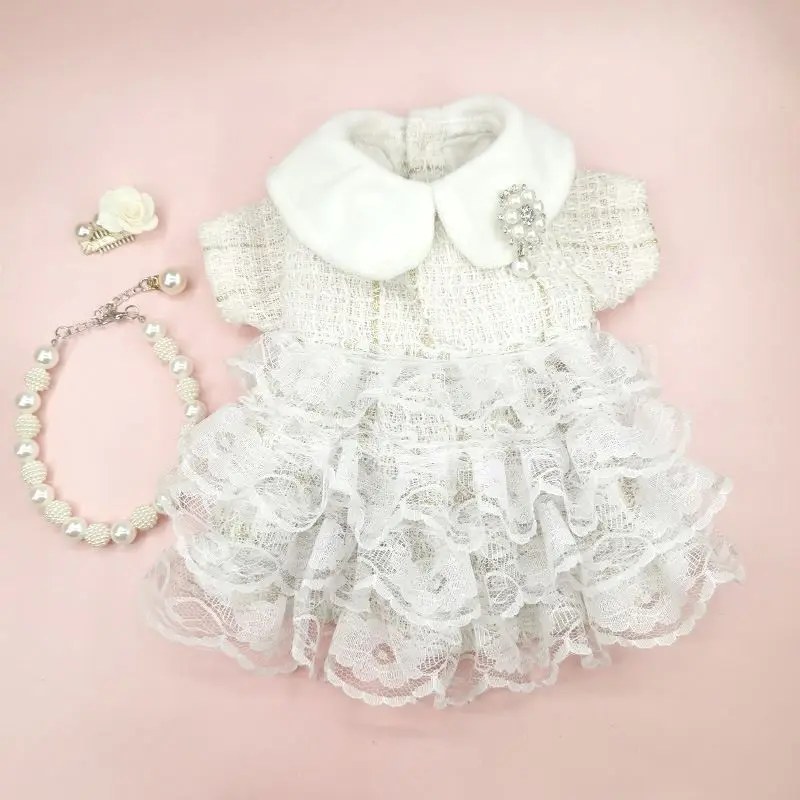 Pet Dog Dress Sweet Dog Princess Skirt Small Dog Cat Fashion Lace Shirt Skirt Spring Autumn Designer Clothes Poodle YorkiClothes