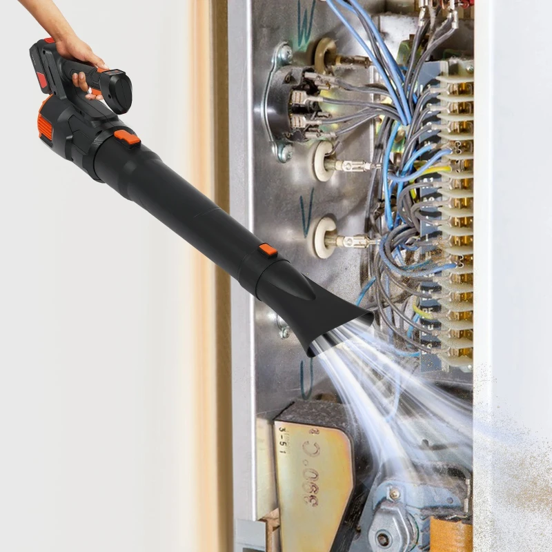 21V Cordless Leaf Blowe, 141ft/s Max Wind Speed, Wear-resistant, 3-Speed Adjustable for Yard/Garage Cleaning, with 4.0Ah Battery