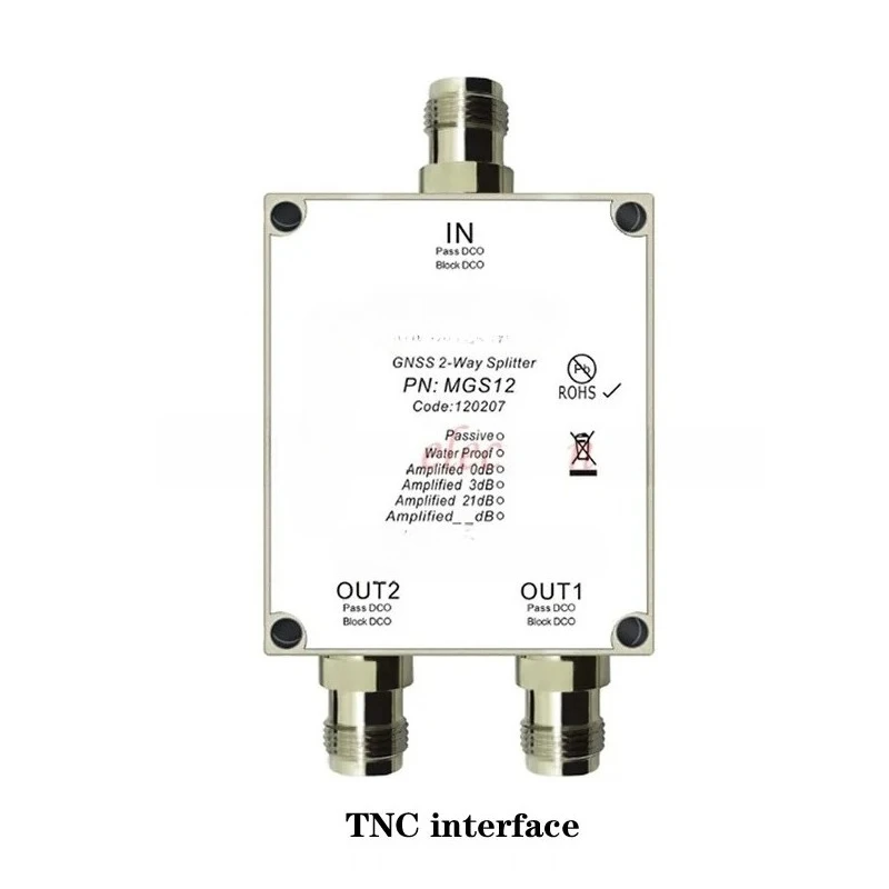 New MGS12, GPS one point two power splitter, GNSS intelligent two power splitter, N SMA TNC type GPS Beidou power splitter