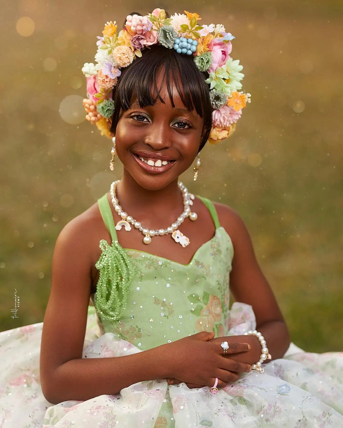 Abito da ragazza di fiori verde menta per abiti da ballo Appliqued con perline per feste di matrimonio vestito da festa di compleanno per bambini piccoli