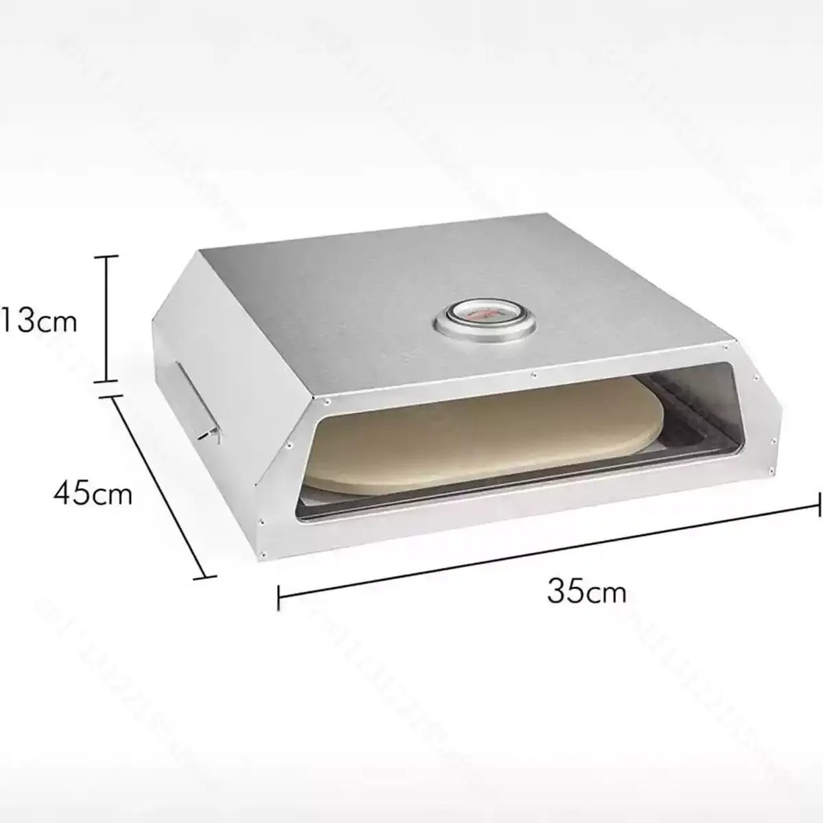 Stainless Steel Portable Outdoor Pizza Oven, Simple Tabletop Pizza Oven for Backyard Cooking